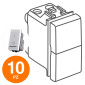 MAPAM Interruttore Bipolare 01 (16A-250V) ART Bianco - Confezione 10pz - mod. ART-F802BI - Compatibile con BTicino LIVING