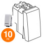 MAPAM Interruttore Unipolare (16A-250V) ART Bianco - Confezione 10pz - mod. ART-F801BI - Compatibile con BTicino LIVING