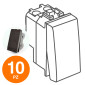 MAPAM Invertitore Unipolare (16A-250V) ART Nero - Confezione 10pz - mod. ART-F804NE - Compatibile con BTicino LIVING