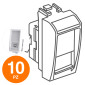 MAPAM Presa Telefono ART Bianco - Confezione 10pz - mod. ART-F828BI - Compatibile con BTicino LIVING