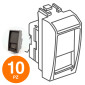 MAPAM Presa Telefono ART Nero - Confezione 10pz - mod. ART-F828NE - Compatibile con BTicino LIVING