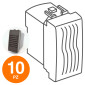 MAPAM Ronzatore (6A-220V) ART Nero - Confezione 10pz - mod. ART-F822NE - Compatibile con BTicino LIVING