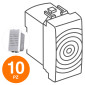 MAPAM Suoneria (6A-220V) ART Bianco - Confezione 10pz - mod. ART-F824BI - Compatibile con BTicino LIVING