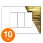 MAPAM Placca Tecnopolimero Spazzolato ART 3P Oro - Confezione 10pz - mod. ART-P8003SP-OR - Compatibile con BTicino LIVING