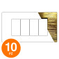 MAPAM Placca Tecnopolimero Spazzolato ART 4P Oro - Confezione 10pz - mod. ART-P8004SP-OR - Compatibile con BTicino LIVING