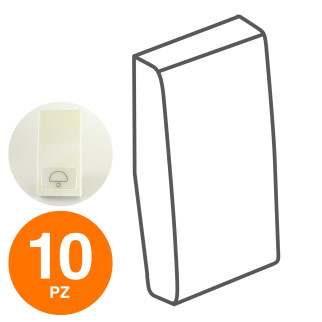 MAPAM Cover Pulsante Campanello GEM Bianco - Confezione 10pz - mod. 672B - Compatibile con Vimar