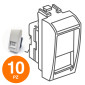 MAPAM Connettore Di Rete Rj45 GEM Bianco - Confezione 10pz - mod. GEM-F627BI - Compatibile con Vimar PLANA
