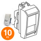 MAPAM Presa Telefono GEM Bianco - Confezione 10pz - mod. GEM-F623BI - Compatibile con Vimar PLANA