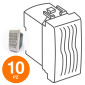 MAPAM Ronzatore (6A-220V) GEM Bianco - Confezione 10pz - mod. GEM-F628BI - Compatibile con Vimar PLANA