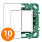 MAPAM Supporto GEM 2P - Confezione 10pz - mod. GEM-S6002 - Compatibile con Vimar PLANA