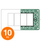 MAPAM Supporto GEM 4P - Confezione 10pz - mod. GEM-S6004 - Compatibile con Vimar PLANA