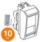 MAPAM Connettore Rete Rj45 8 Pin Utp 5E JOY Bianco - Confezione 10pz - mod. JOY-F527BI - Compatibile con BTicino MATIX