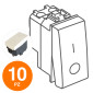 MAPAM Interruttore Bipolare 01 (16A-250V) JOY Bianco - Confezione 10pz - mod. JOY-F502BI - Compatibile con BTicino MATIX