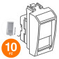 MAPAM Presa Telefono JOY Bianco - Confezione 10pz - mod. JOY-F523BI - Compatibile con BTicino MATIX