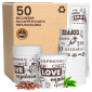 Bicchierini da Caffè in Carta Riciclabile con Fantasia LoveWhiteCUP da 65ml - Confezione da 50 Bicchieri