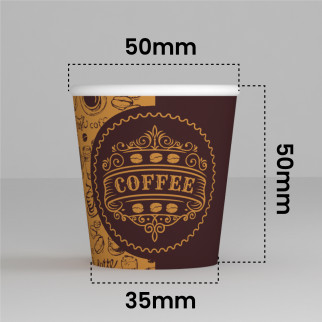 Bicchierini da Caffè in Carta Riciclabile con Fantasia PubCUP da 65ml - Confezione da 50 Bicchieri