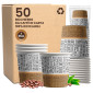 Bicchierini da Caffè in Carta Riciclabile con Fantasia WriteOnCUP da 65ml - Confezione da 50 Bicchieri