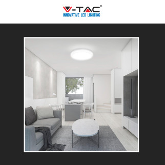 V-Tac VT-8624 Plafoniera LED Rotonda 24W SMD IP44 Colore Bianco