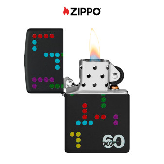 Zippo Accendino a Benzina Ricaricabile ed Antivento Fantasia James Bond 60th Anniversary Gun Logo -