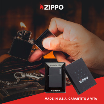Zippo Accendino a Benzina Ricaricabile ed Antivento con Fantasia