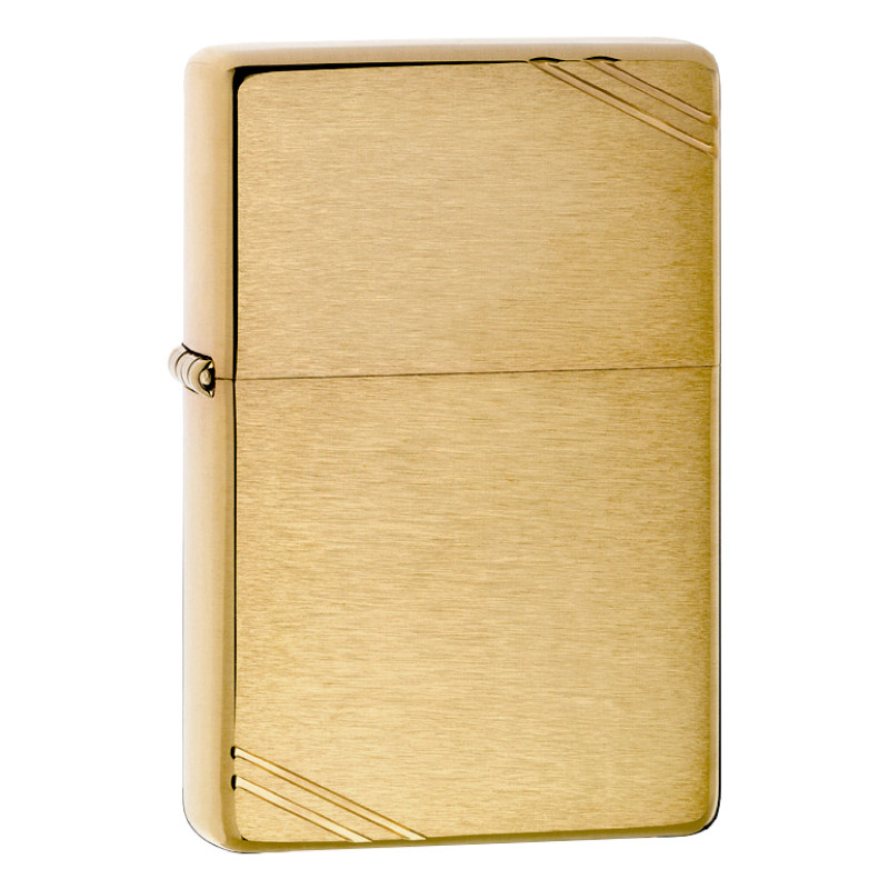 Zippo Accendino a Benzina Ricaricabile ed Antivento Brushed Brass