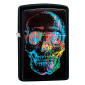 Zippo Accendino a Benzina Ricaricabile ed Antivento con Fantasia Colorful Skull - mod. 28042