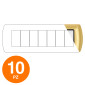 MAPAM Placca Metallo ART 7P Oro Spazzolato - Confezione 10pz - mod. 8807-06 - Compatibile con BTicino LIVING