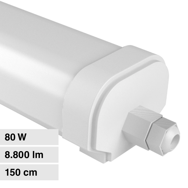 Life Tubo LED Plafoniera 80W Lampadina SMD IP65 150cm - mod.