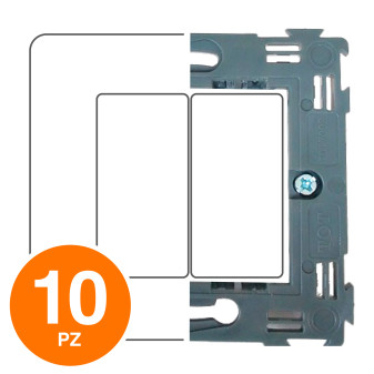 MAPAM Supporto ART 2P - Confezione 10pz - mod. ART-S8002 - Compatibile con BTicino LIVING