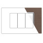 MAPAM Placca Alluminio GEM 3P - mod. 6003LL-5 - Compatibile con Vimar PLANA
