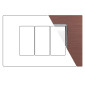 MAPAM Placca Alluminio GEM 3P - mod. 6003LL-6 - Compatibile con Vimar PLANA