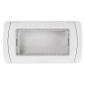 MAPAM Placca Idrobox IP55 GEM 4P Bianco - mod. GEM-P6004ID-BI - Compatibile con Vimar PLANA