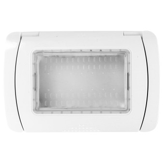 MAPAM Placca Idrobox IP55 JOY 3P Bianco - mod. JOY-P5003ID-BI - Compatibile con BTicino MATIX