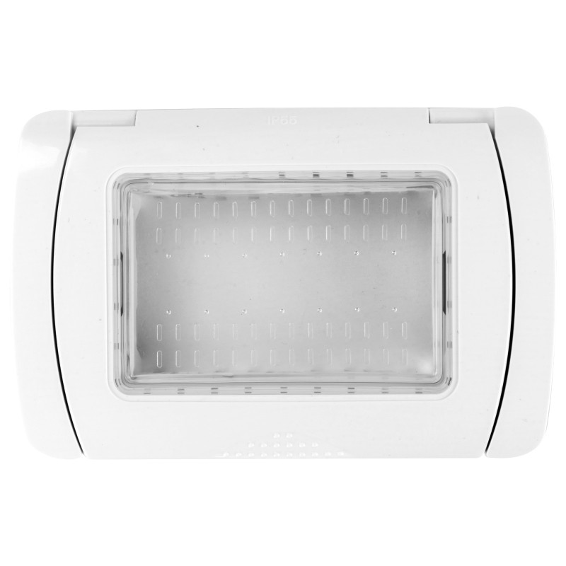 MAPAM Placca Idrobox IP55 JOY 3P Bianco - mod. JOY-P5003ID-BI - Compatibile con BTicino MATIX