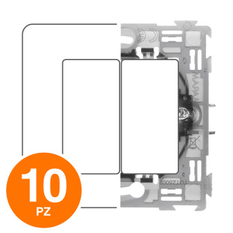 MAPAM Supporto JOY 2P - Confezione 10pz - mod. JOY-S5002 - Compatibile con BTicino MATIX