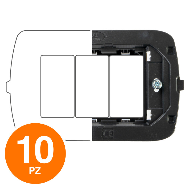 MAPAM Supporto VIP 3P - Confezione 10pz - mod. VIP-S7003 - Compatibile con BTicino AIR