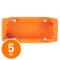 Ecova Scatola da Incasso per Serie Civile 506 a 6 Posti Rettangolare IP40 - mod. 27018 - Confezione da 5 pezzi