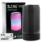 V-Tac Smart VT-7208 Lampada LED da Tavolo 8W Wi-Fi RGB Dimmerabile SMD Colore Nero - SKU 405871