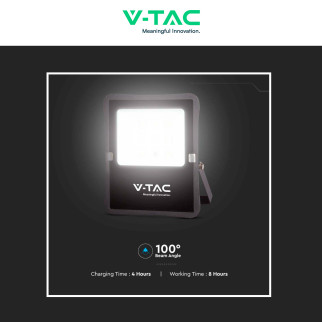 VT-55200 Faro LED 16W con Pannello Solare IP65 Nero V-Tac