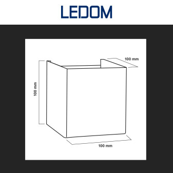 Lampada LED da Muro 6W SMD Applique IP54 Grigia Ledom