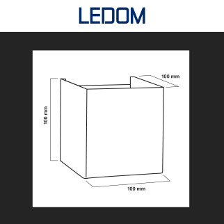 Lampada LED da Muro 6W SMD Applique IP54 Grigia Ledom