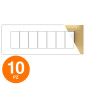 MAPAM Placca Tecnopolimero GEM 7P Oro - Confezione 10pz - mod. 6007-12 - Compatibile con Vimar PLANA