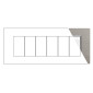 MAPAM Placca Alluminio JOY 6P - mod. 5006LL-4 - Compatibile con BTicino MATIX