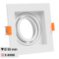 V-Tac VT-933 Portafaretto Quadrato Orientabile da Incasso per Lampadine GU10 e GU5.3 (MR16) Bianco - SKU 6656
