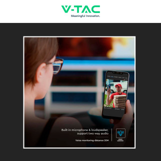 VT-11024-WIFI Telecamera di Sorveglianza PTZ Nera V-Tac