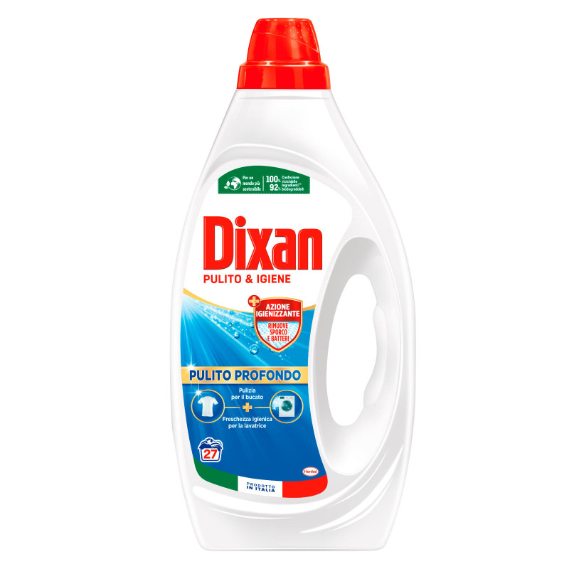 Detersivo Liquido Pulito e Igiene Lavatrice 27 Lavaggi Dixan