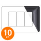 MAPAM Placca Tecnopolimero JOY 3P Nero Bistrò - Confezione 10pz - mod. JOY-P5003-NB - Compatibile con BTicino MATIX