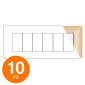 MAPAM Placca Tecnopolimero JOY 6P Oro - Confezione 10pz - mod. JOY-P5006-OR - Compatibile con BTicino MATIX
