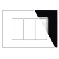 MAPAM Placca Vetro JOY 3P Nero - mod. JOY-P5003VE-NE - Compatibile con BTicino MATIX