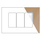 MAPAM Placca Vetro JOY 3P Oro - mod. JOY-P5003VE-OR - Compatibile con BTicino MATIX